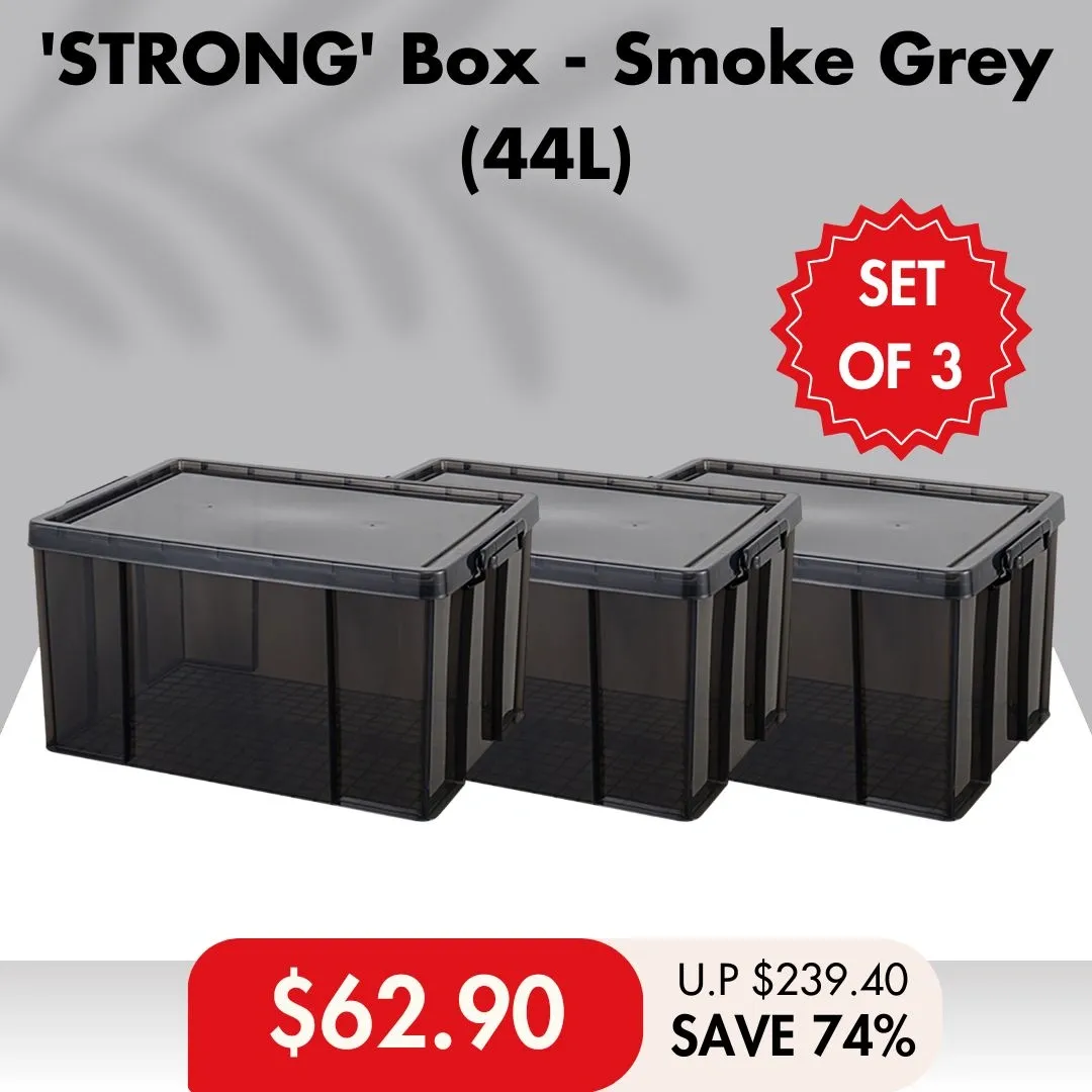 30L/44L/75L/100L 'STRONG' Box (Smoke Grey)