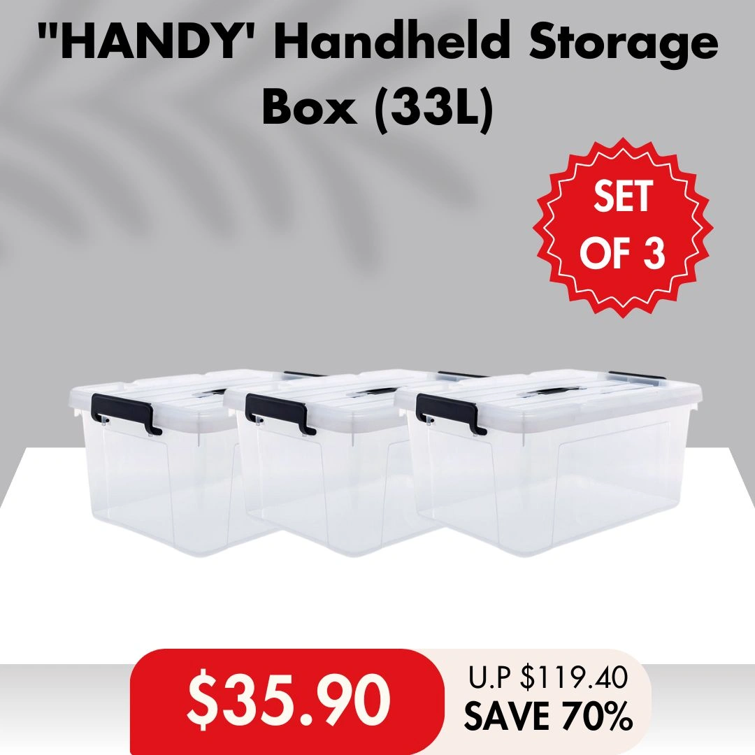 HOUZE - "HANDY' Handheld 20L|33L|47L|63L Storage Box: Your Storage Companion