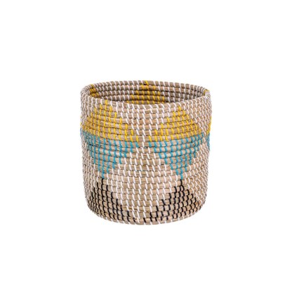ecoHOUZE Seagrass Geometric Woven Storage Basket