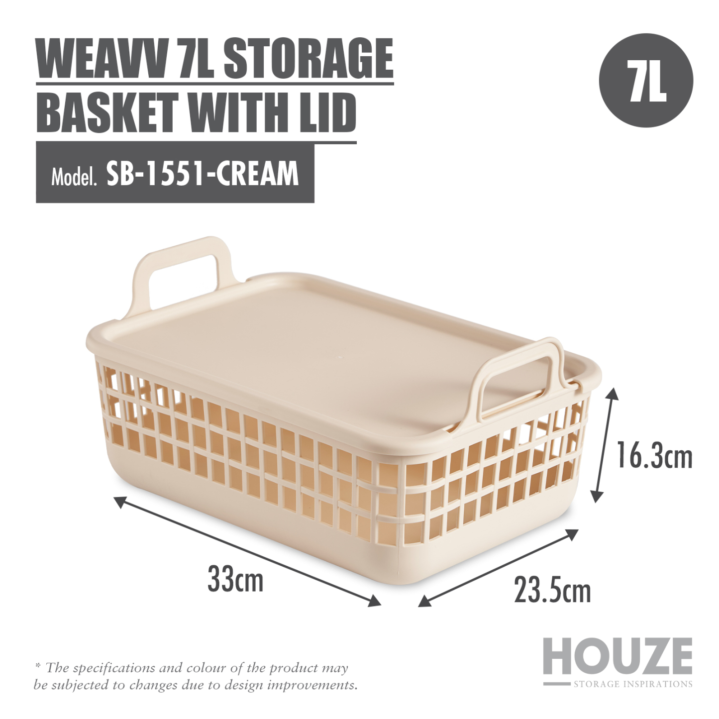 Weavv Storage Basket w Lid Collection