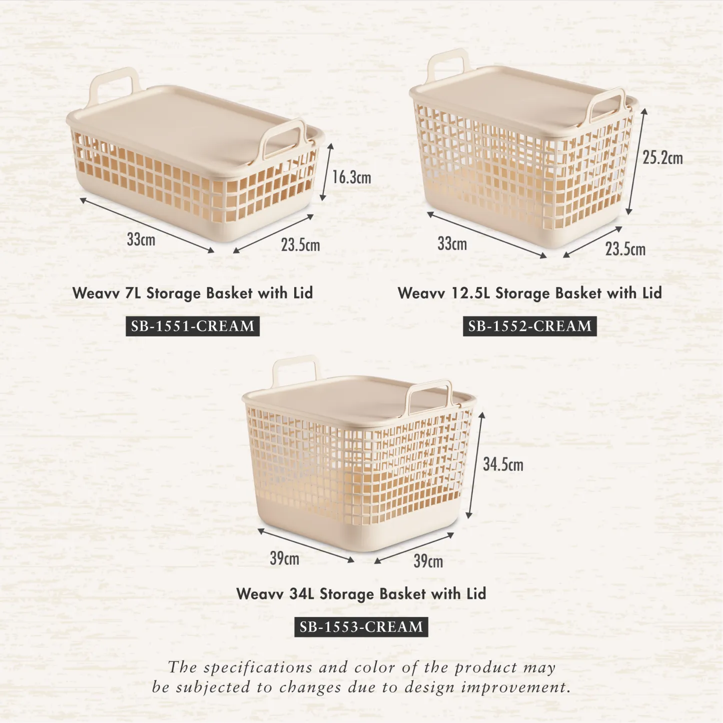 'Weavv' Storage Basket w Lid Collection