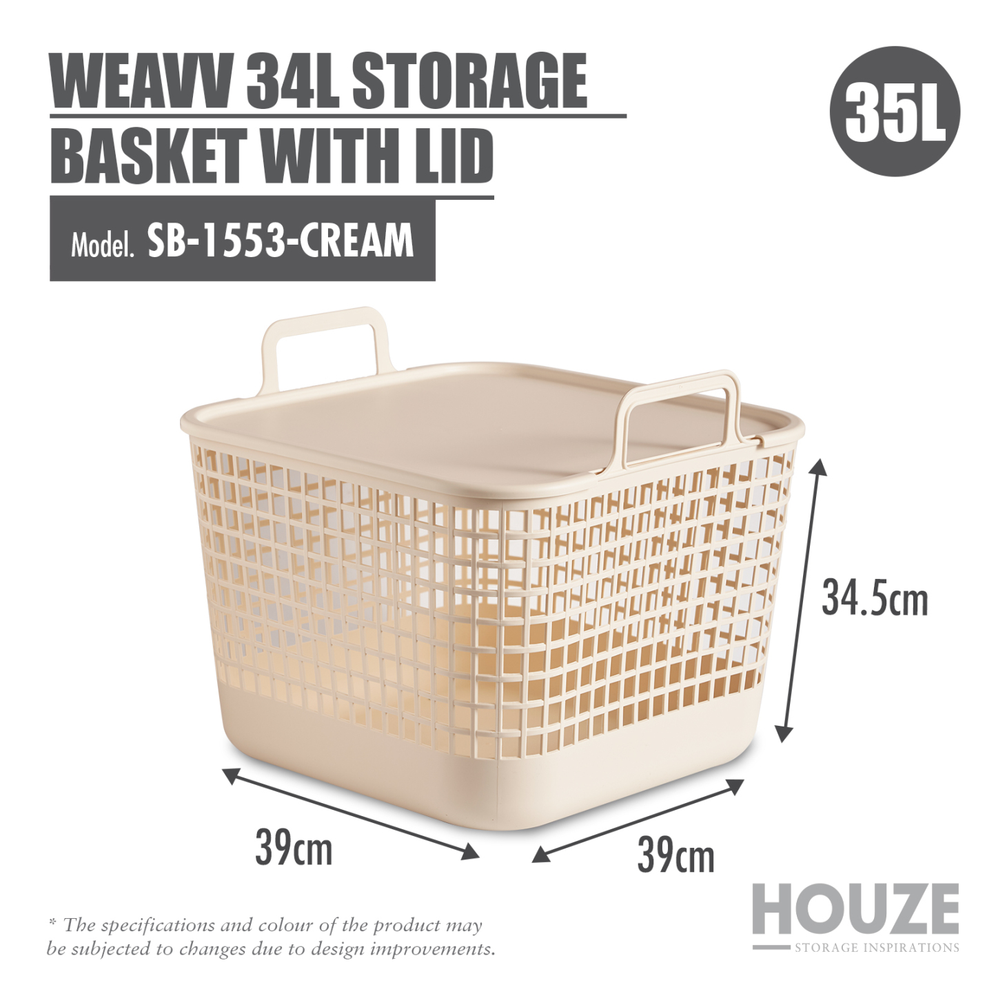 Weavv Storage Basket w Lid Collection
