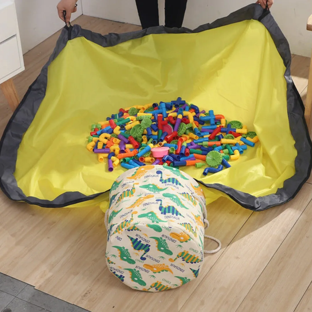HOUZE - PLAYMATE Portable 2 in 1Toys Storage Organiser & Tabletop Play Mat (4Designs & 2Sizes)