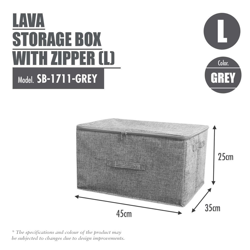 HOUZE - LAVA Storage Box With Zipper (2 Sizes)