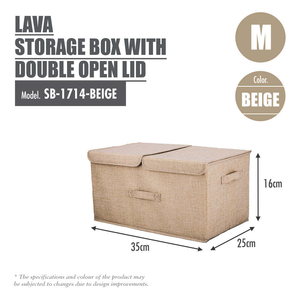 HOUZE - LAVA Storage Box With Double Open Lid (2 Sizes)