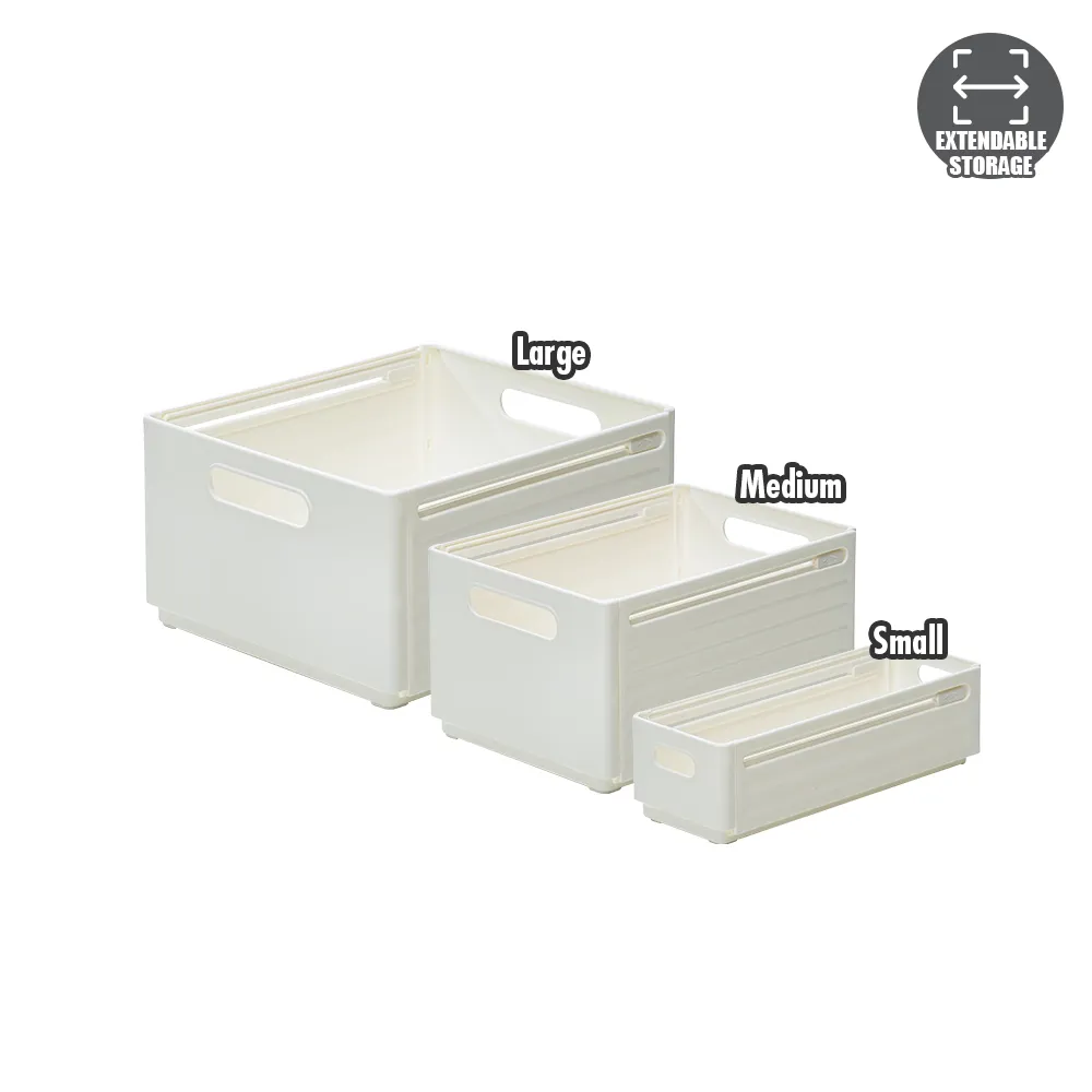 HOUZE - HUTCH Retract & Fold Storage Box - Small | Medium | Large - Storage | Space Saver | Organizer