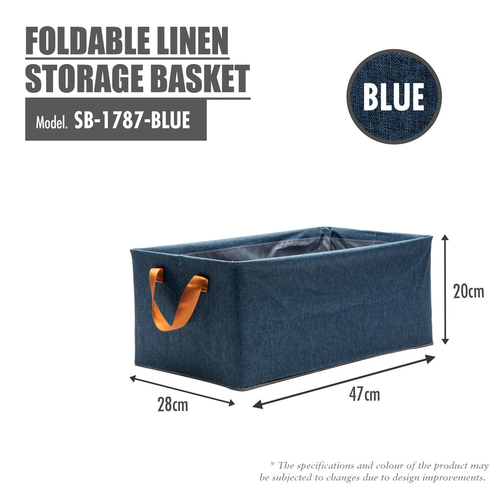 HOUZE - Foldable Linen Basket (Grey | White | Navy Blue) - Storage | Organizer | Space Saver