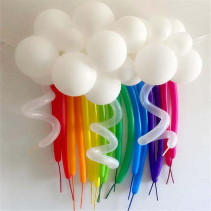 40pcs Rainbow Clouds Wall Balloons Set
