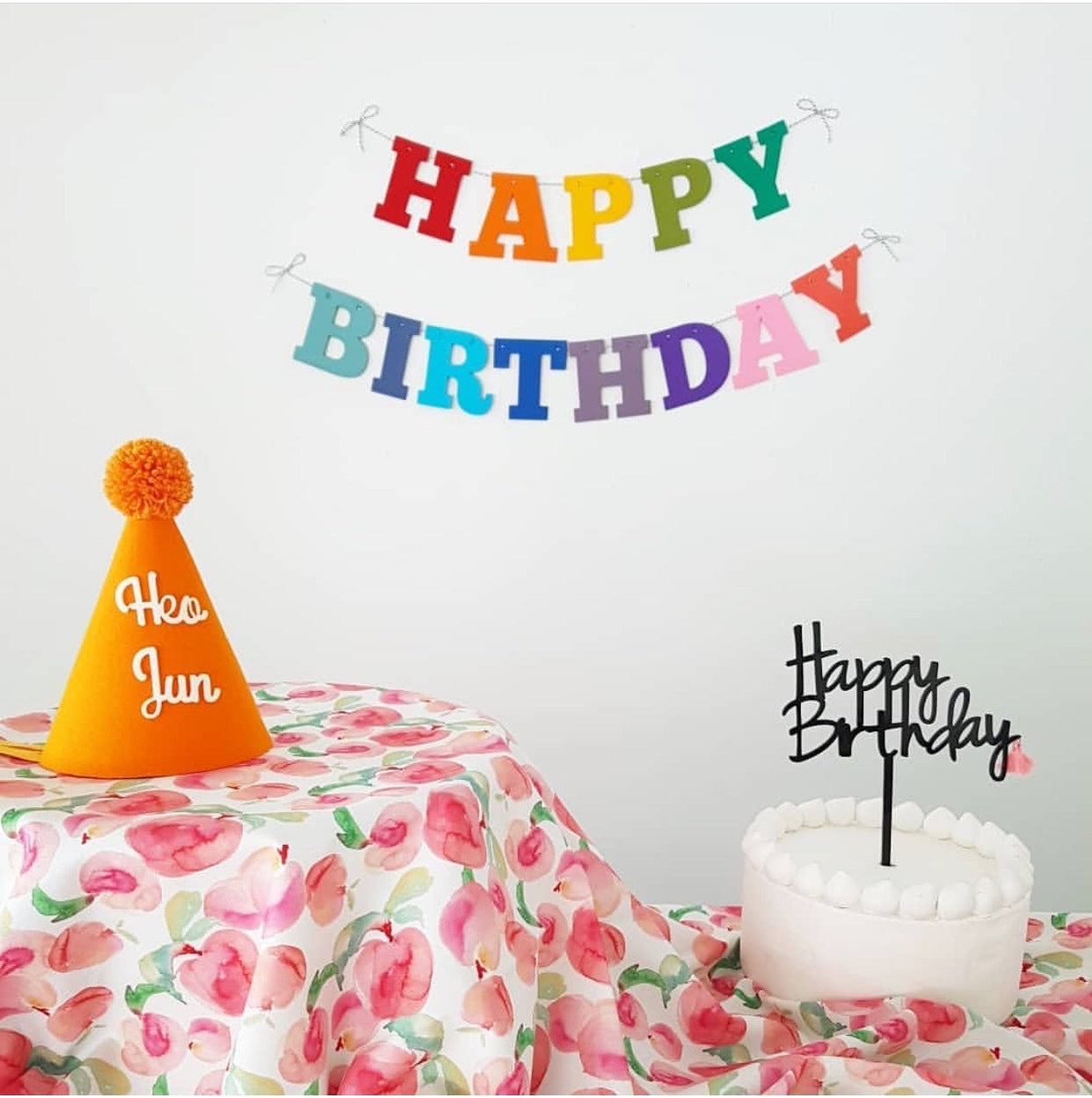 Poppin Candy Coloured Happy Birthday Banner