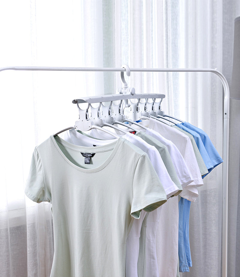 HOUZE - 8 in 1 Folding Hanger with 360 degree Rotating Hook
