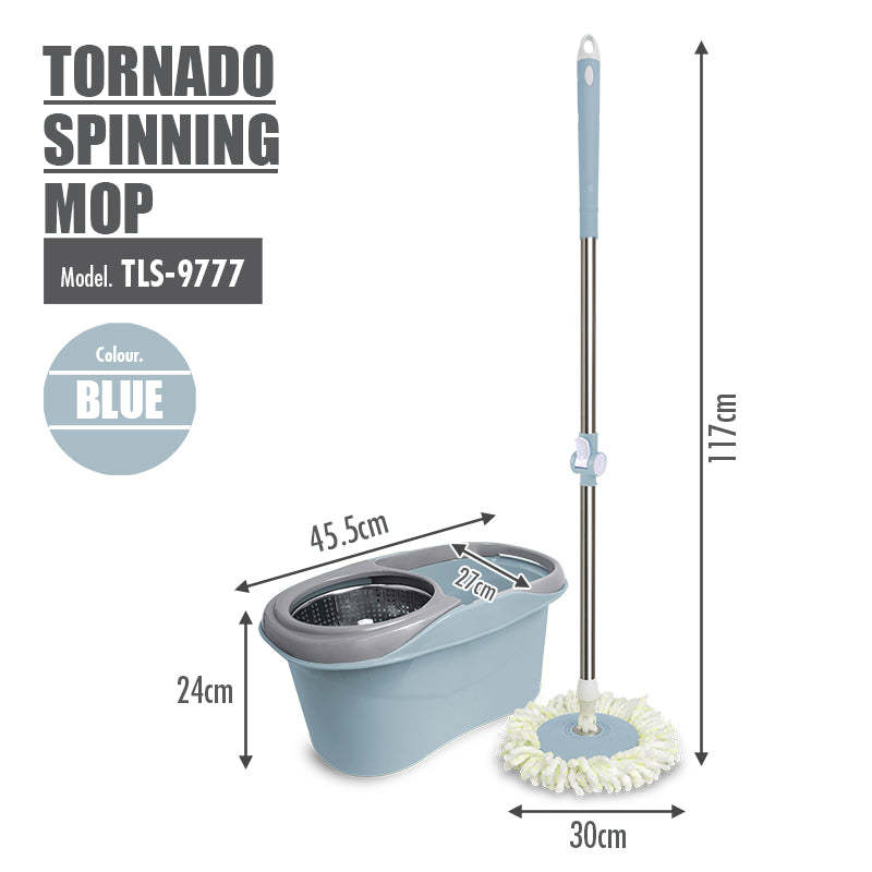 Make Cleaning Easy: The HOUZE Tornado Spinning Mop in Grey and Purple
