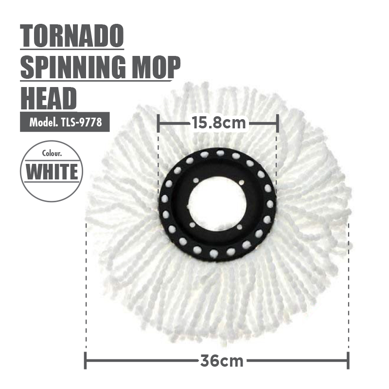 Tornado Spinning Mop Head (White)