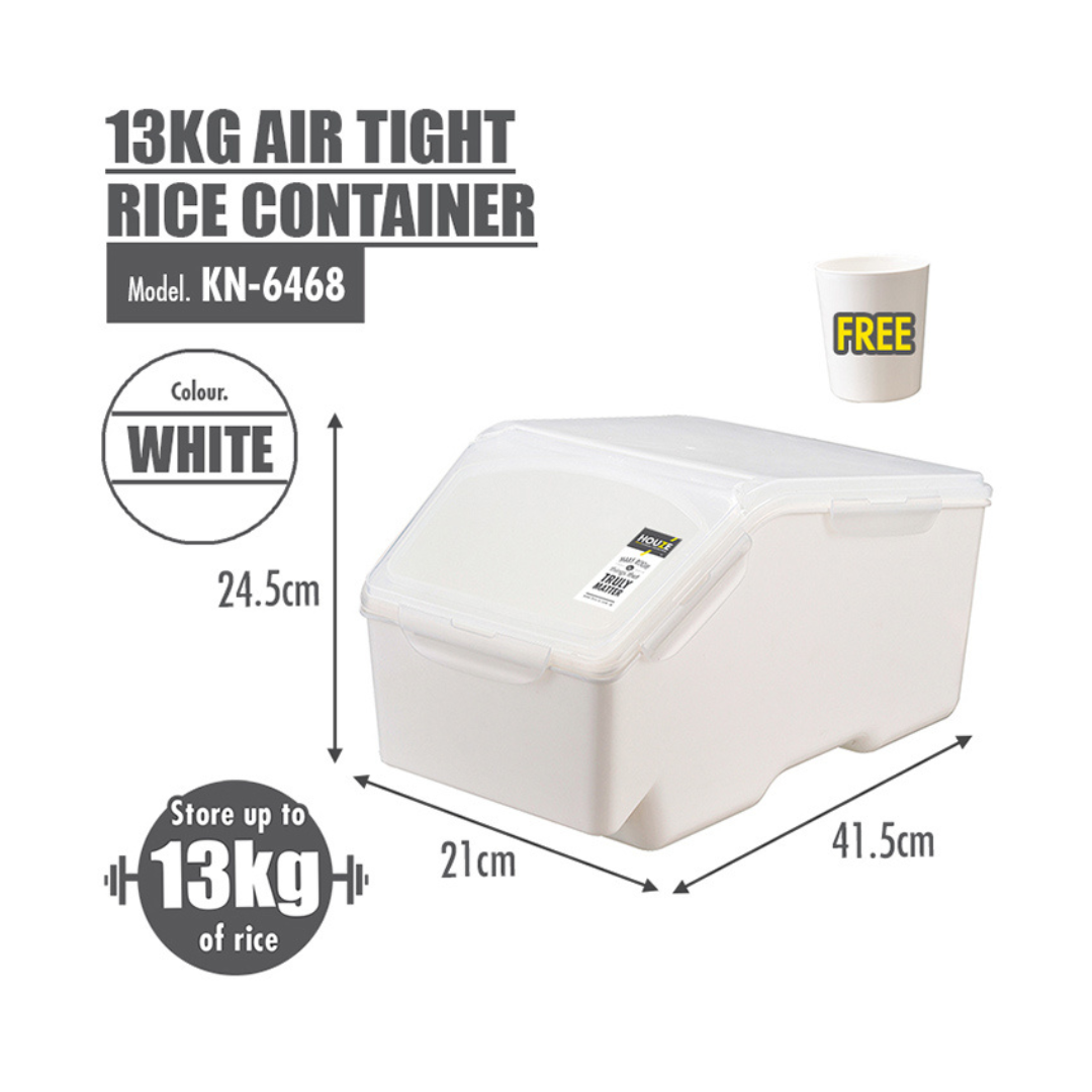 13kg Air Tight Rice Container (Dim: 20x40x24cm)