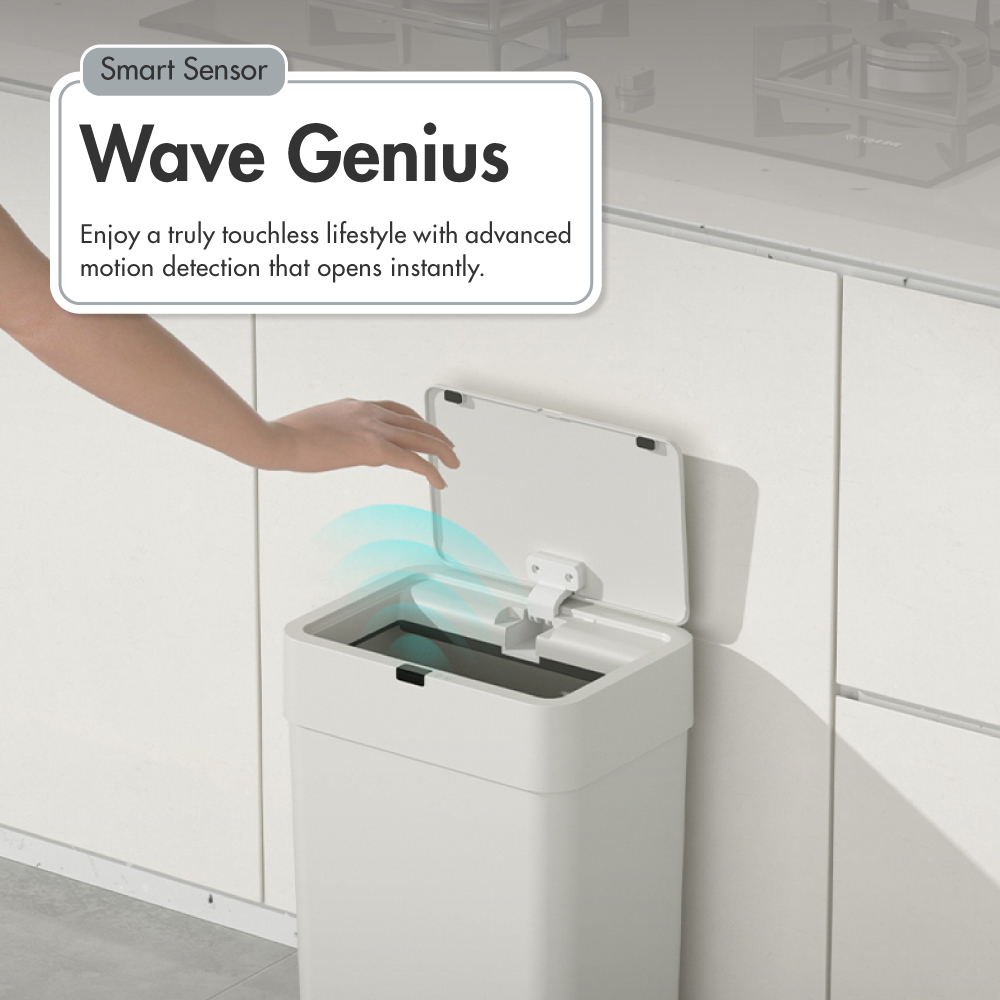 [HOUZE] 'Nexus' 15L Sensor Smart Bin with 1 Free Roll Trash Bag (15pcs) | Dust bin | Trash can | Garbage