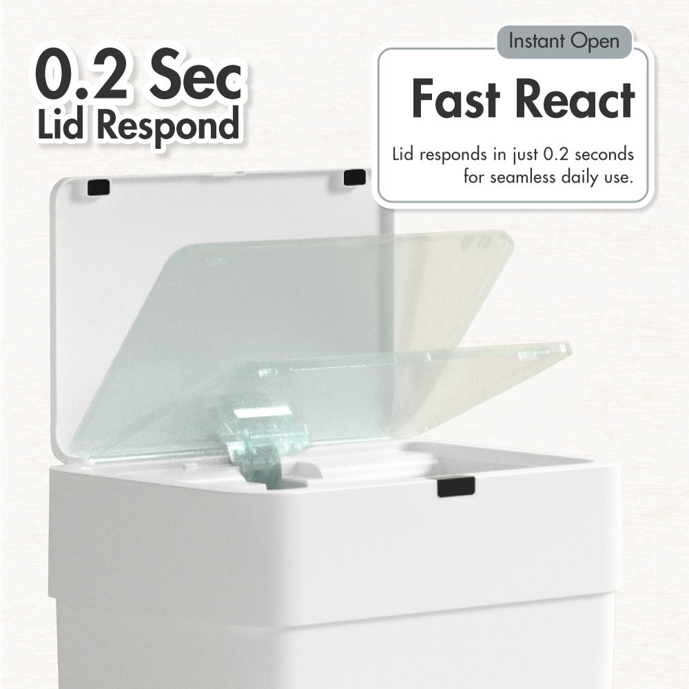 [HOUZE] 'Nexus' 15L Sensor Smart Bin with 1 Free Roll Trash Bag (15pcs) | Dust bin | Trash can | Garbage
