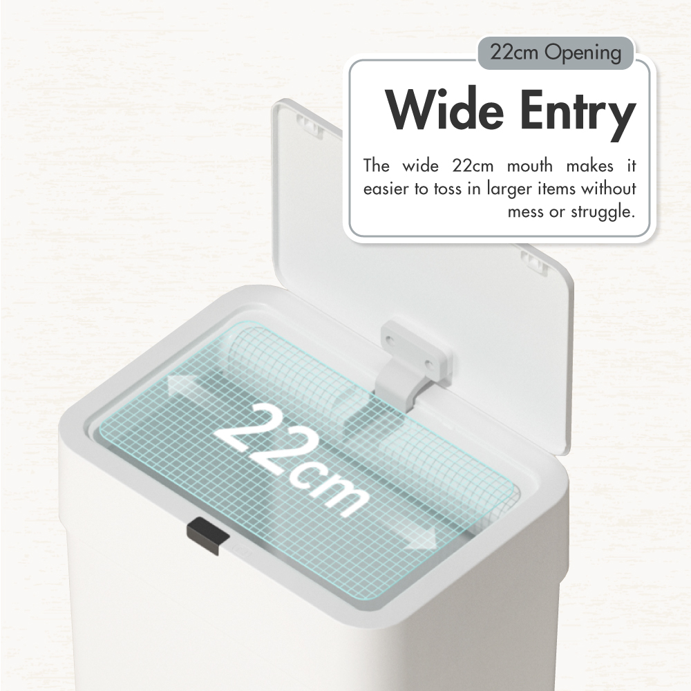 [HOUZE] 'Nexus' 15L Sensor Smart Bin with 1 Free Roll Trash Bag (15pcs) | Dust bin | Trash can | Garbage