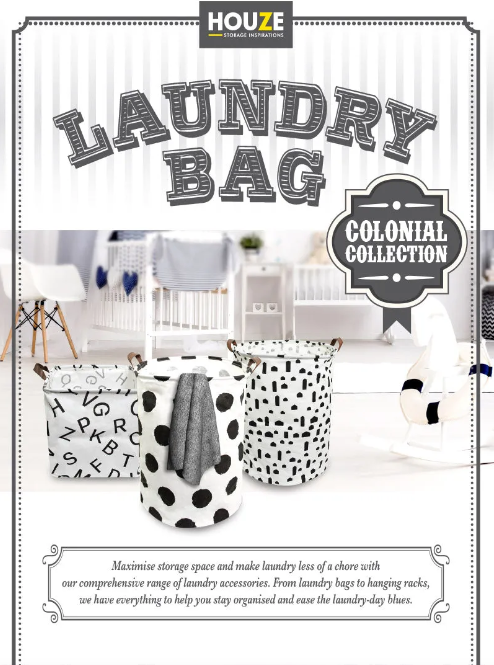 HOUZE - Laundry Bag (Small) - Alphabets