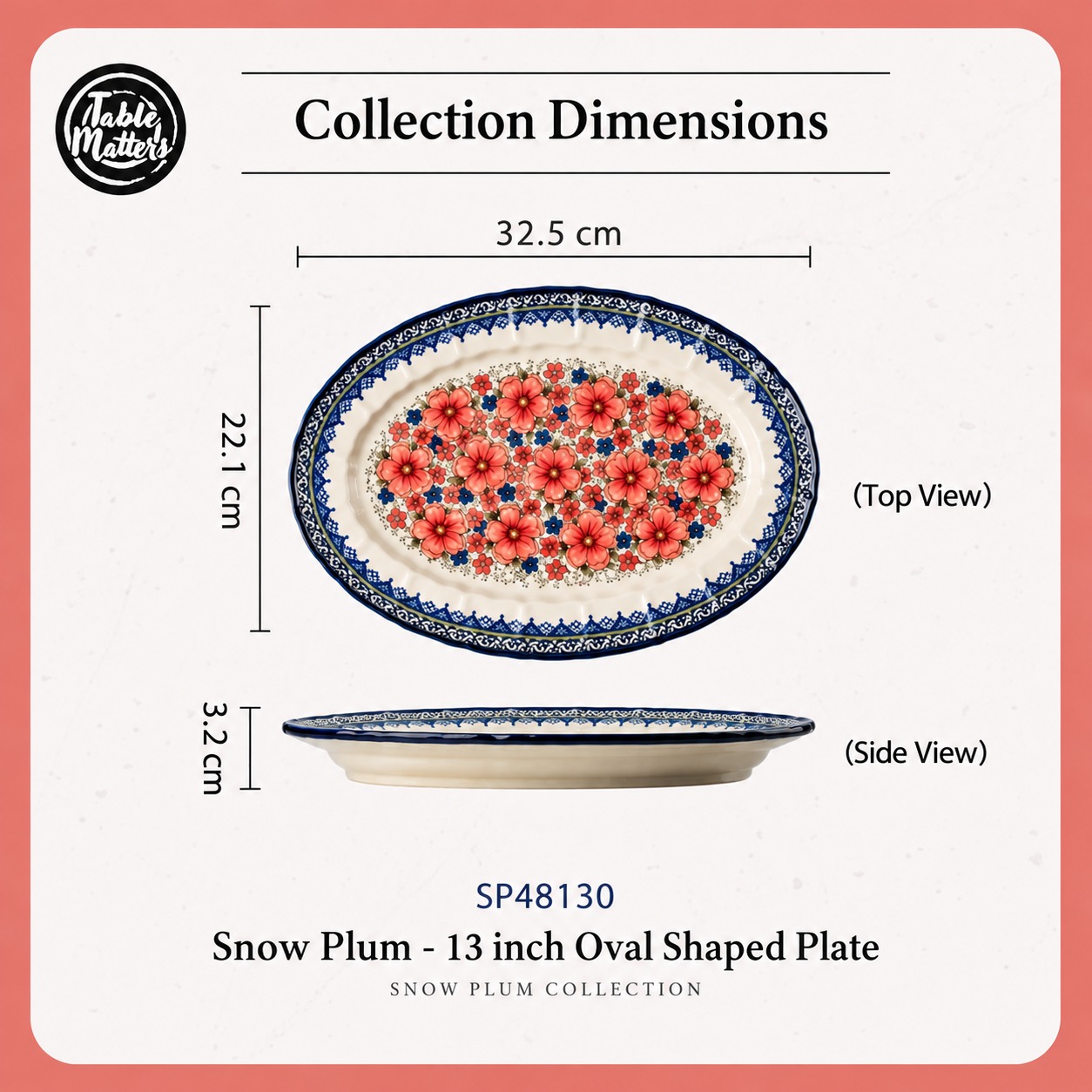 [Table Matters] Snow Plum Dinnerware Set [Plate | Bowl | Mug | Utensil Holder]