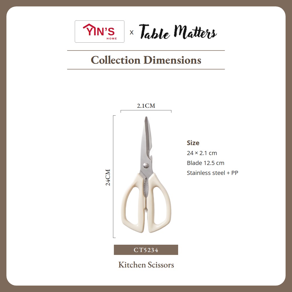 [Table Matters] Yin’s 4-Piece Kitchen Knife Set with Scissors | Cooking & Food Prep Set