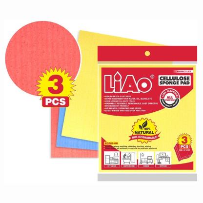 LIAO Cellulose Sponge Pad (Pack of 3) - HOUZE - The Homeware Superstore