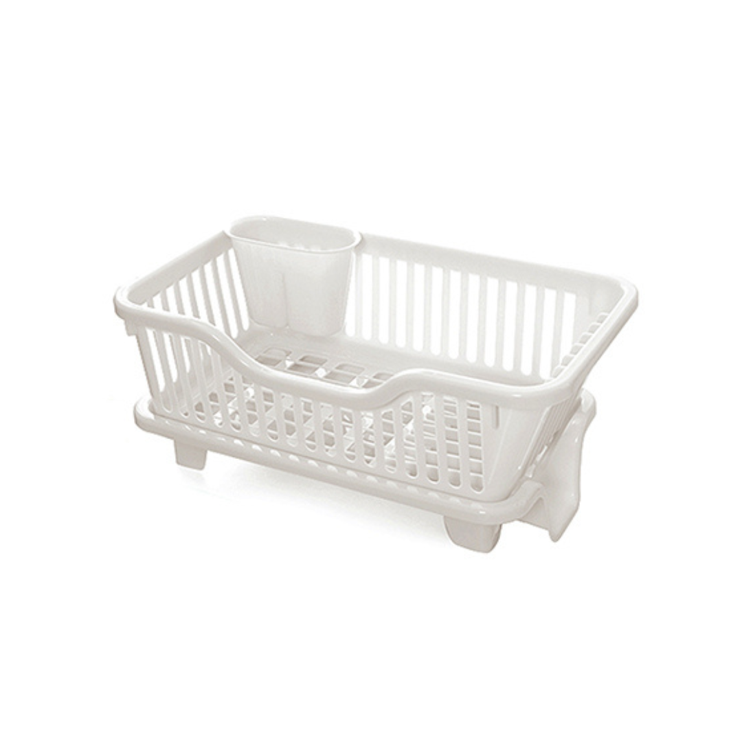 Dish Drainer with Side Flow Tray
