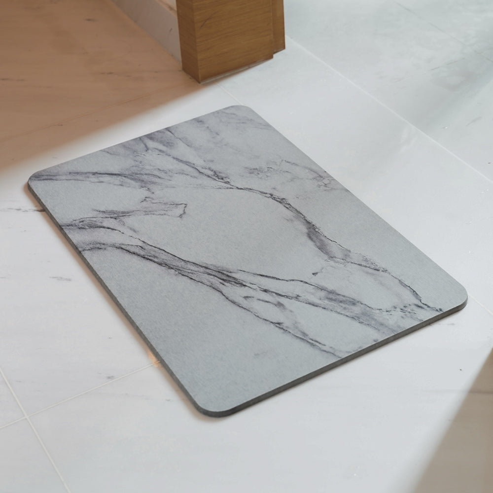 HOUZE - Diatomite Absorbent Mat (Large) - Grey Marble