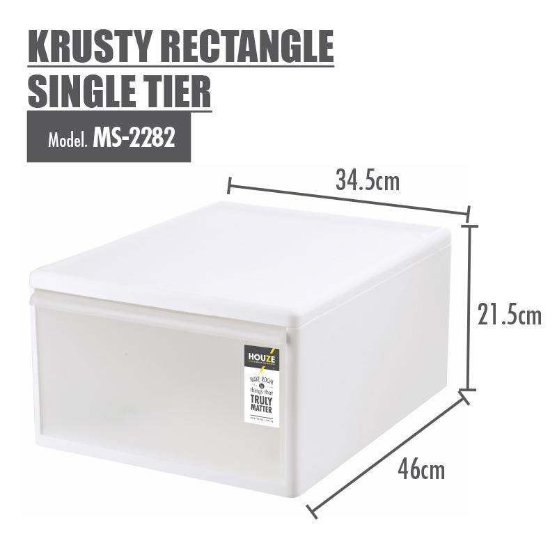 (Set of 3) Krusty Rectangle Single Tier (Dim: 34x46x21cm)