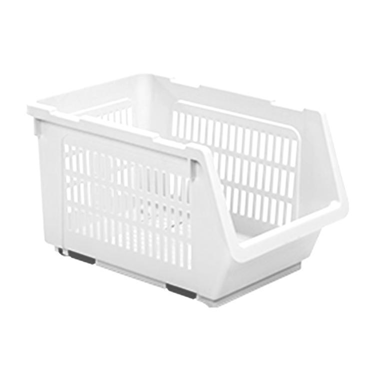 HOUZE Stackable Multi Purpose Rectangle Basket (White) - HOUZE - The Homeware Superstore