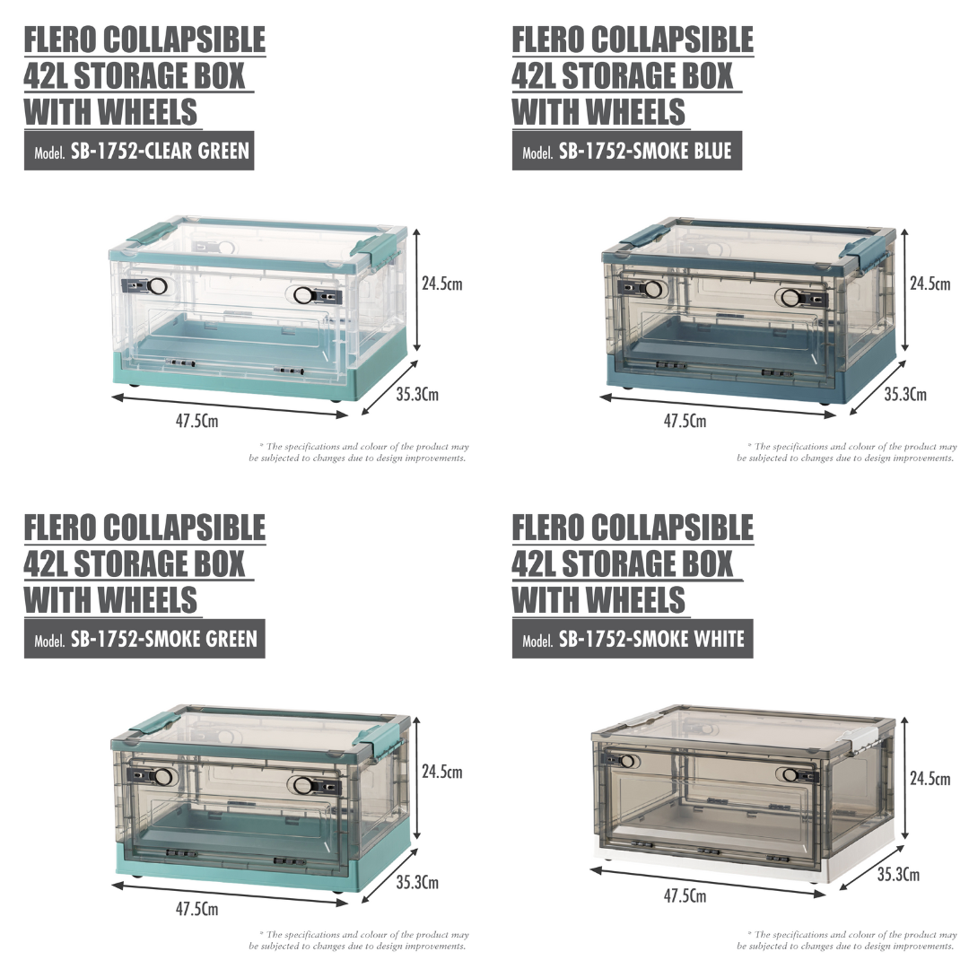 'FLERO' Collapsible Storage Box with Wheels