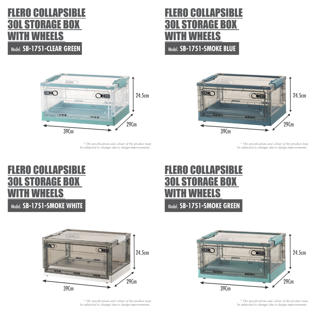 'FLERO' Collapsible Storage Box with Wheels