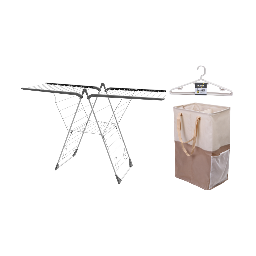 [Bundle] The Miracle Drying Rack + Sift 90L Laundry Bag + Hangers (Set of 20)