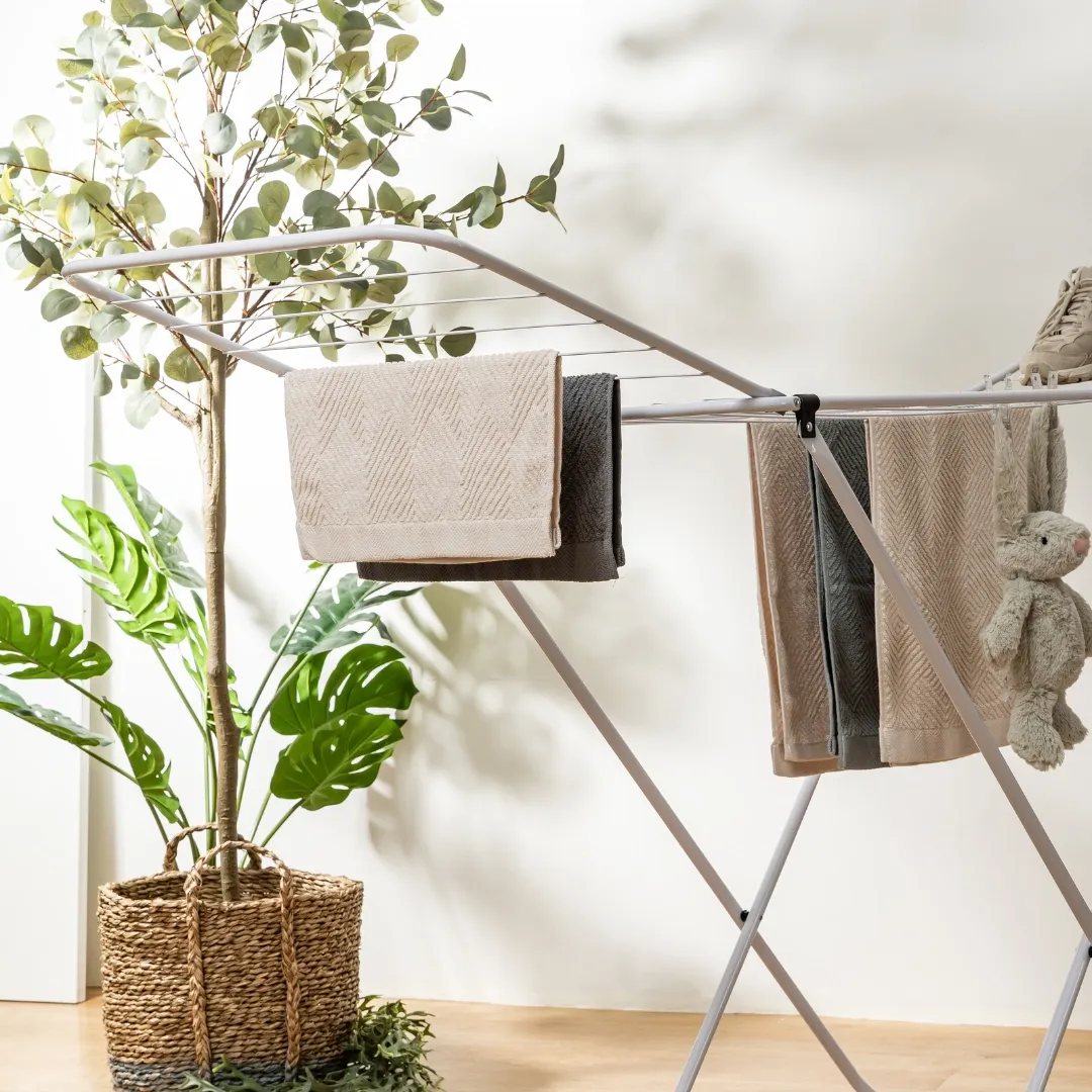 HOUZE - 'Sechoir' '3 Fold' Winged Airer Rack - Laundry | Rack | Organizer | Towels