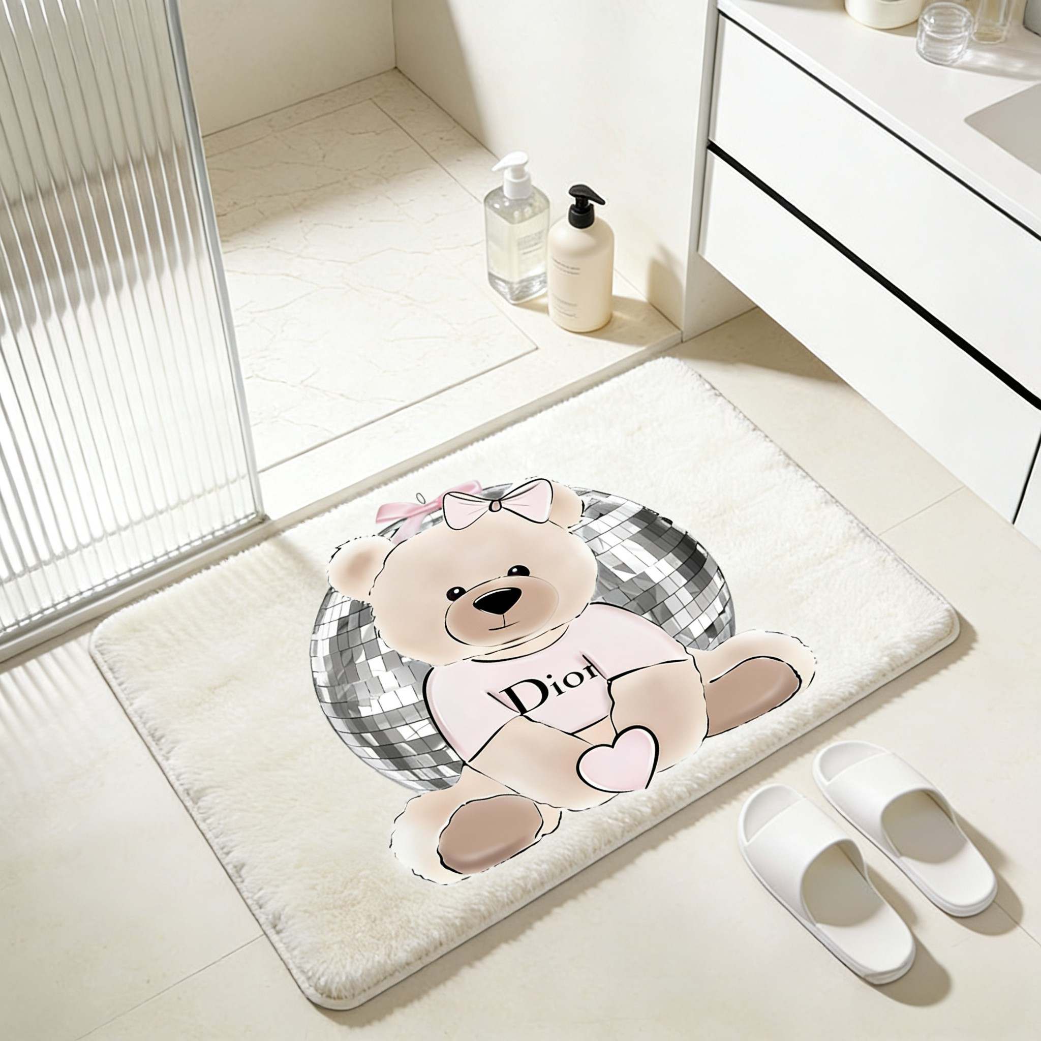【ディオール】 トイレマット·浴室マット 吸水速乾 0517-1-8