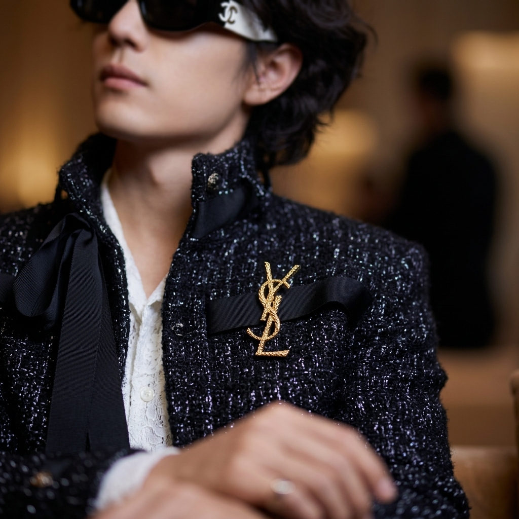 【イヴサンローラン】ブローチ・コサージュ260408-1