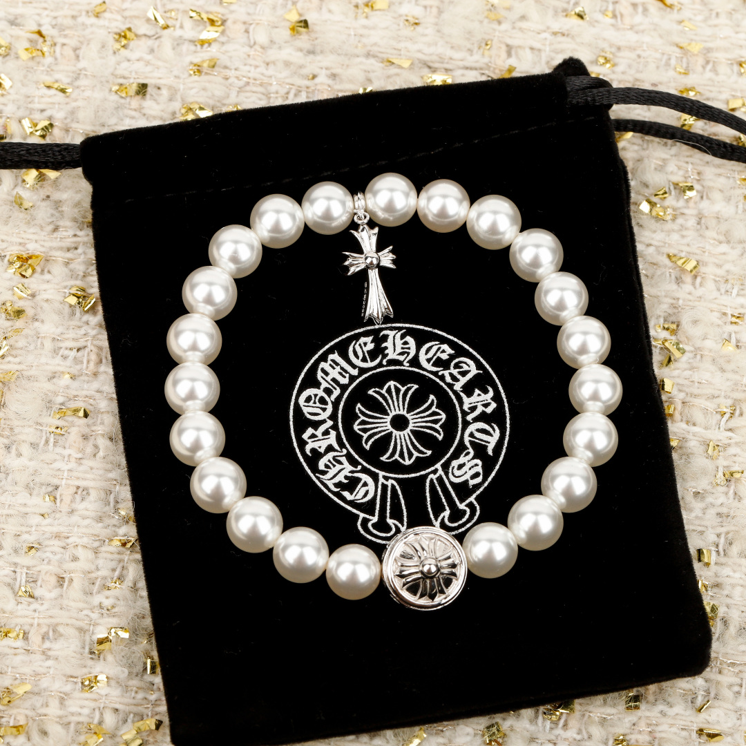 【クロムハーツ】MIKIMOTO限定 レジンパール  ブレスレット0401-4-1