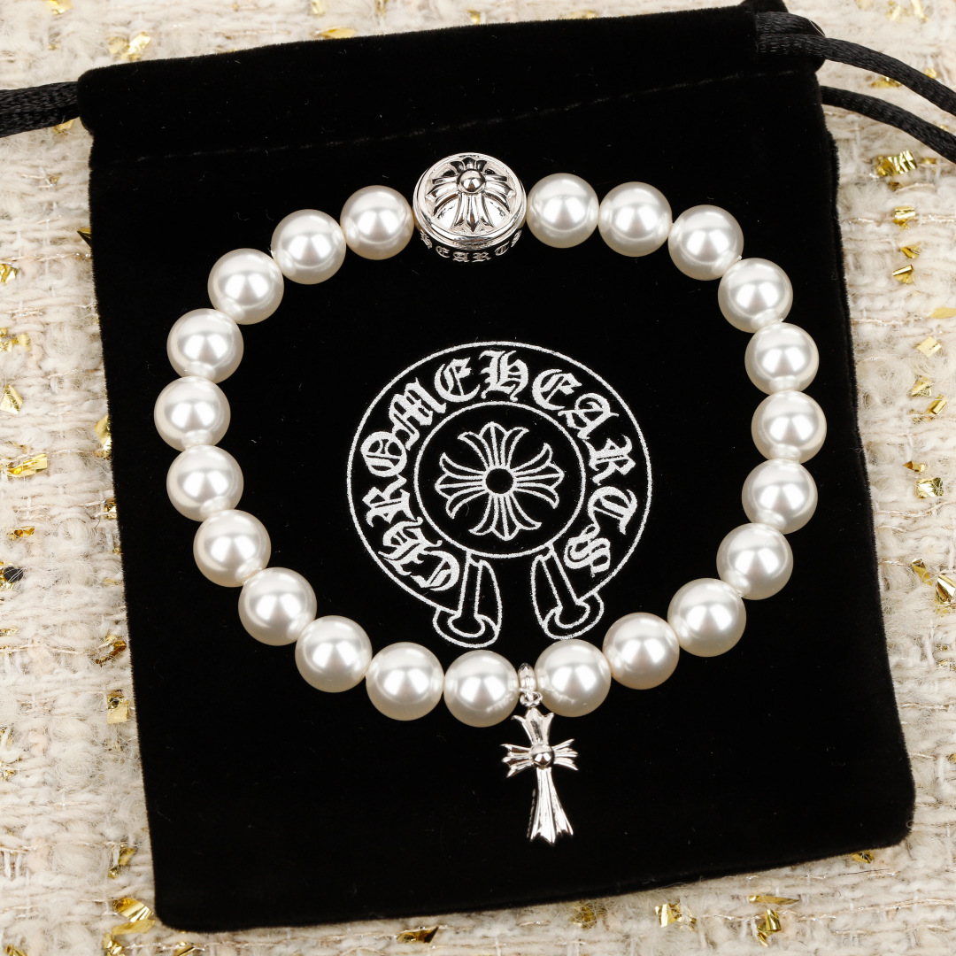 【クロムハーツ】MIKIMOTO限定 レジンパール  ブレスレット0401-4-1