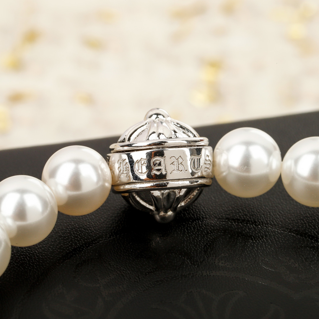 【クロムハーツ】MIKIMOTO限定 レジンパール  ブレスレット0401-4-1