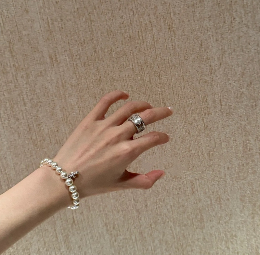 【クロムハーツ】MIKIMOTO限定 レジンパール  ブレスレット0401-4-1