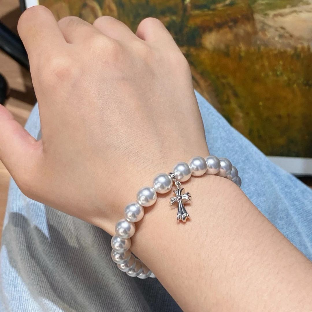 【クロムハーツ】MIKIMOTO限定 レジンパール  ブレスレット0401-4-1