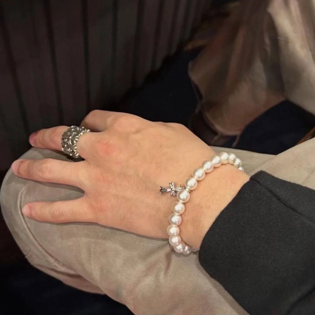 【クロムハーツ】MIKIMOTO限定 レジンパール  ブレスレット0401-4-1