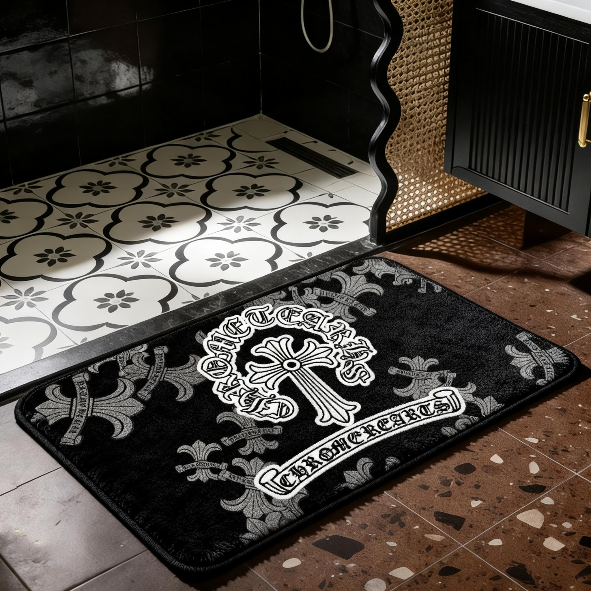 【クロムハーツ】 トイレマット·浴室マット 吸水速乾 0530-2-1