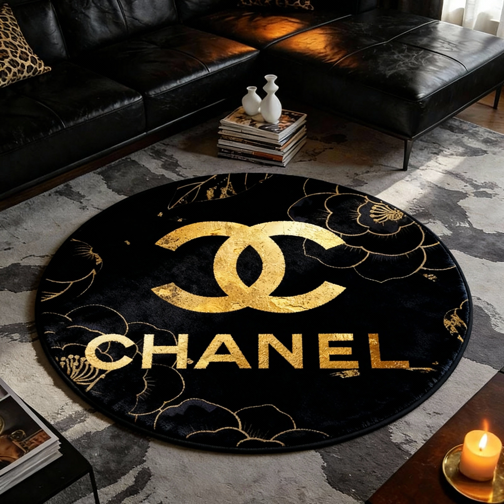【シャネル】 ラグマット 円形 26017-53