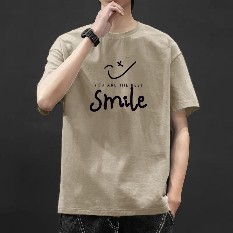 港風時尚圓領休閒寬鬆大碼字母印花短袖T恤