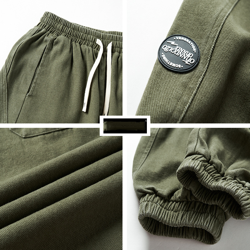 日系工裝潮牌束腳褲百搭褲裝-vivivale