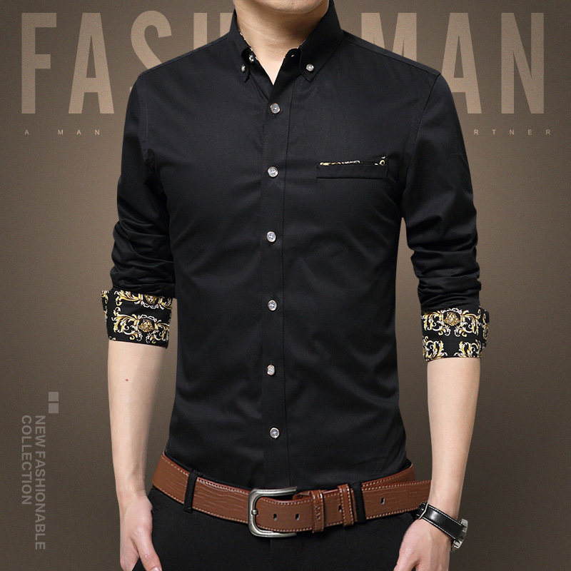 潮流休閒百搭商務風翻領帥氣襯衫-vivivale