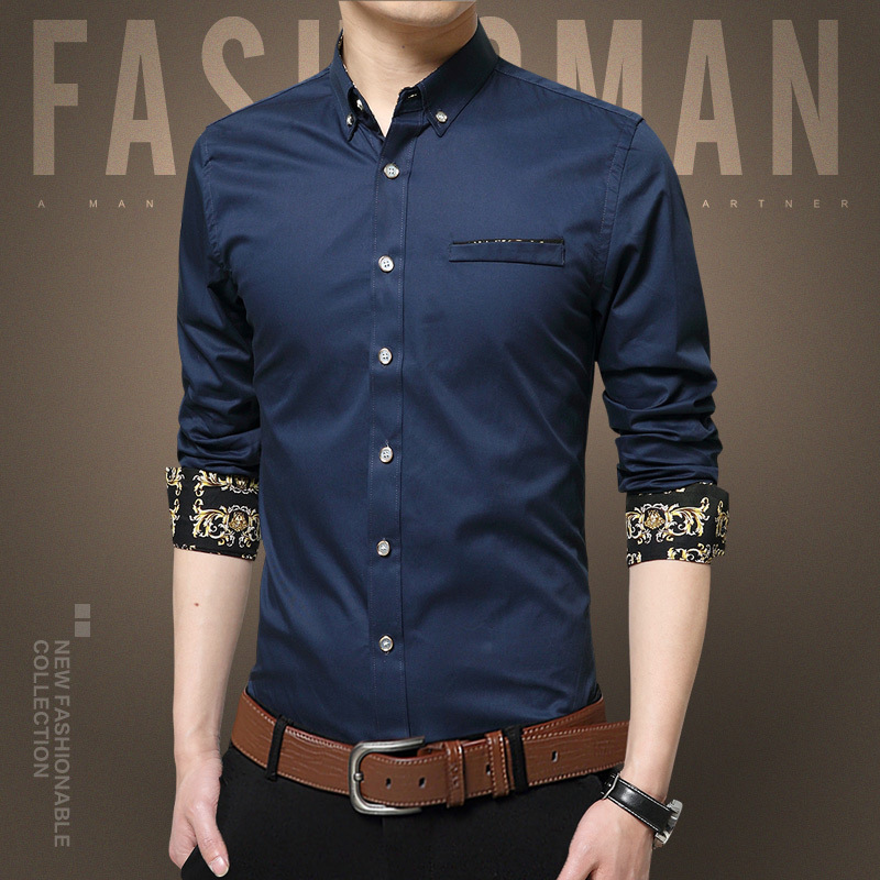 潮流休閒百搭商務風翻領帥氣襯衫-vivivale