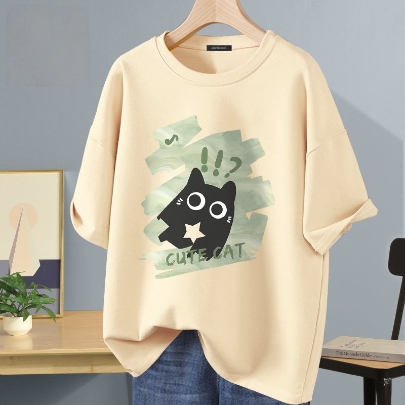 多色可選重磅純棉重磅純棉親膚短袖T恤-vivivale