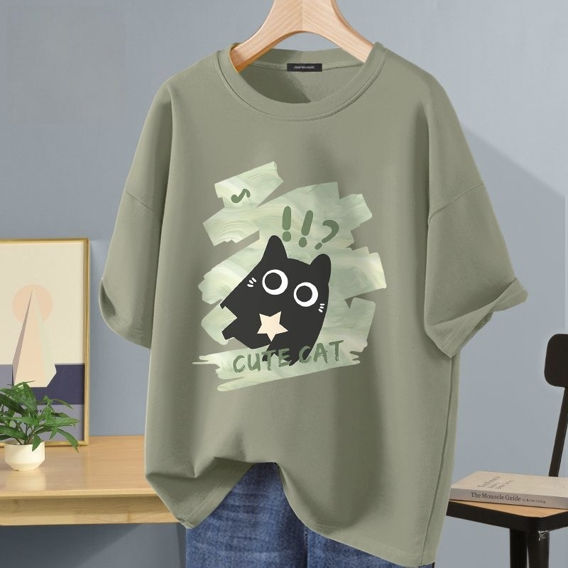 多色可選重磅純棉重磅純棉親膚短袖T恤-vivivale