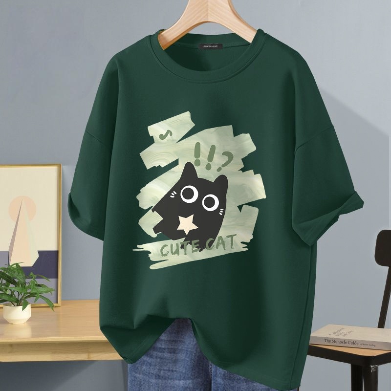 多色可選重磅純棉重磅純棉親膚短袖T恤-vivivale