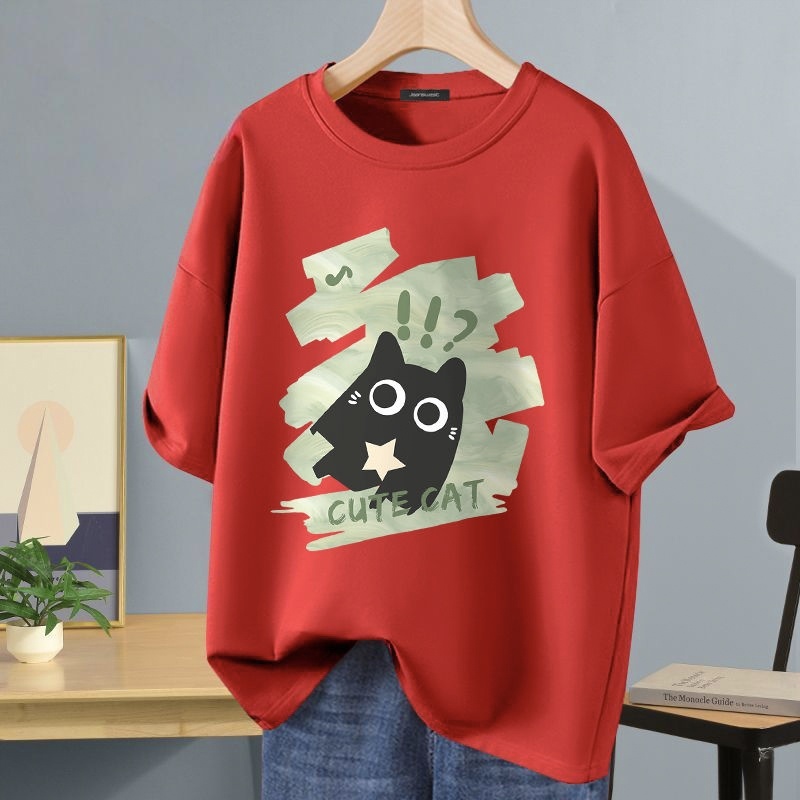 多色可選重磅純棉重磅純棉親膚短袖T恤-vivivale